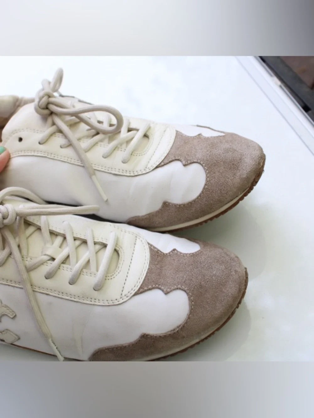 Tory Burch double T logo sneakers Leather